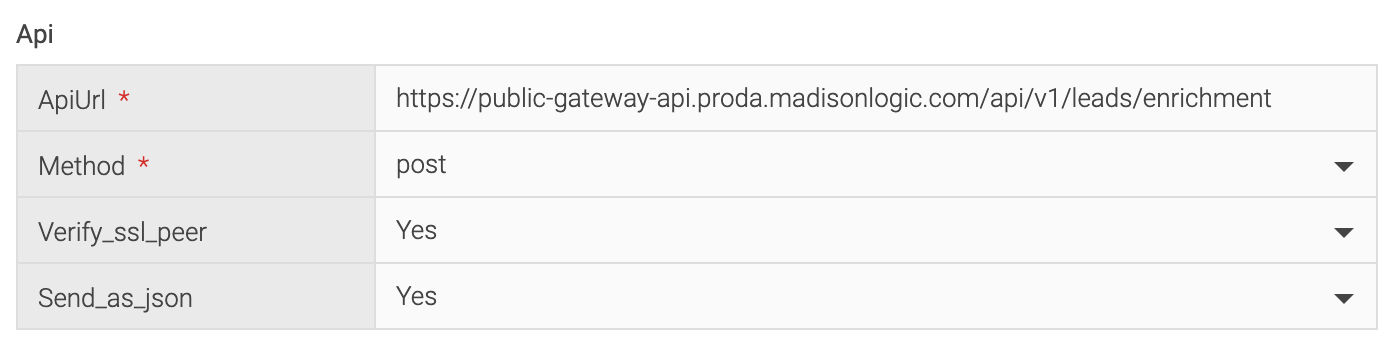 Universal Connector API Endpoint Configuration