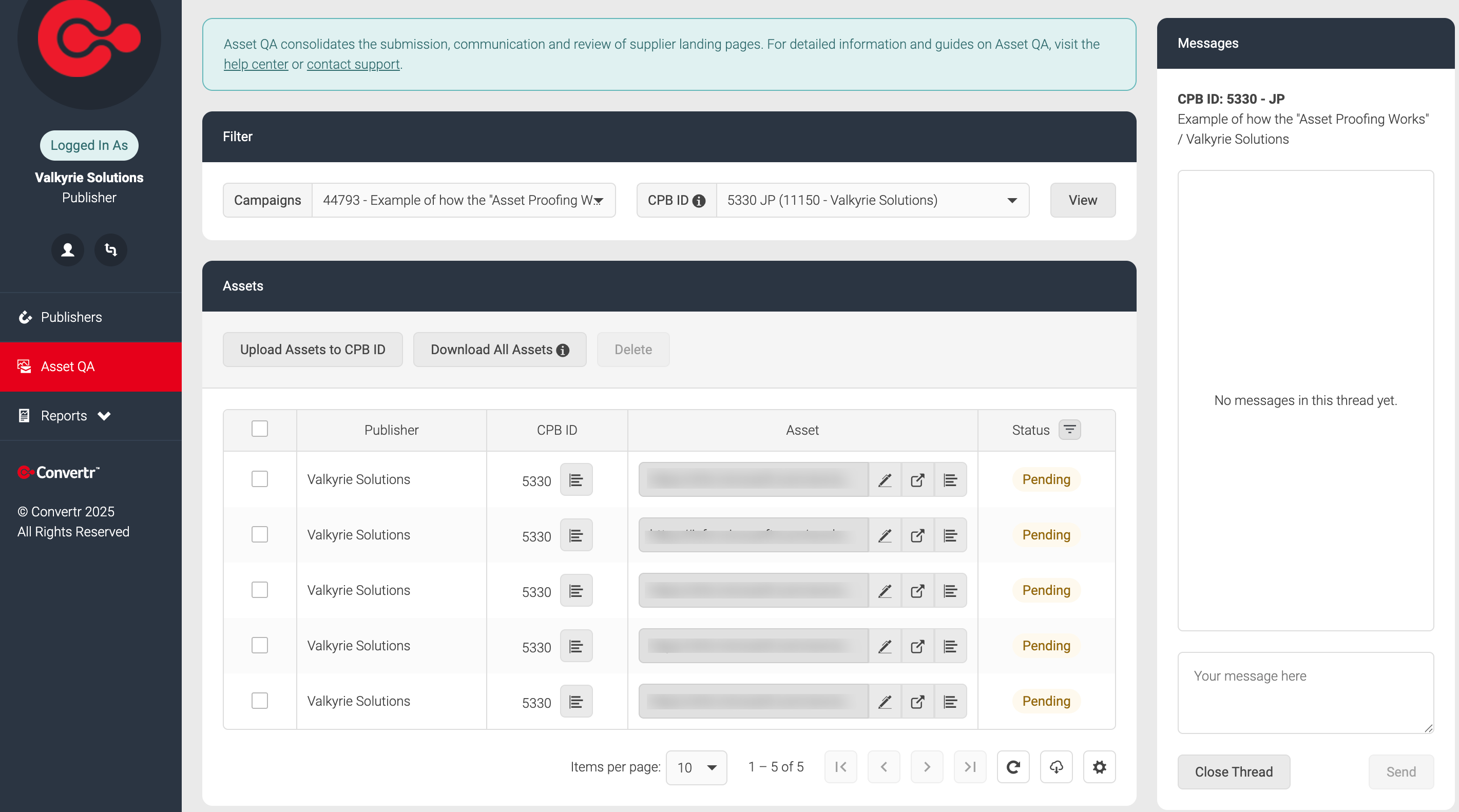 Screenshot showing links filtered by CPB ID for publisher user.png
