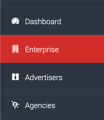 Enterprise page highlighted in platform sidebar