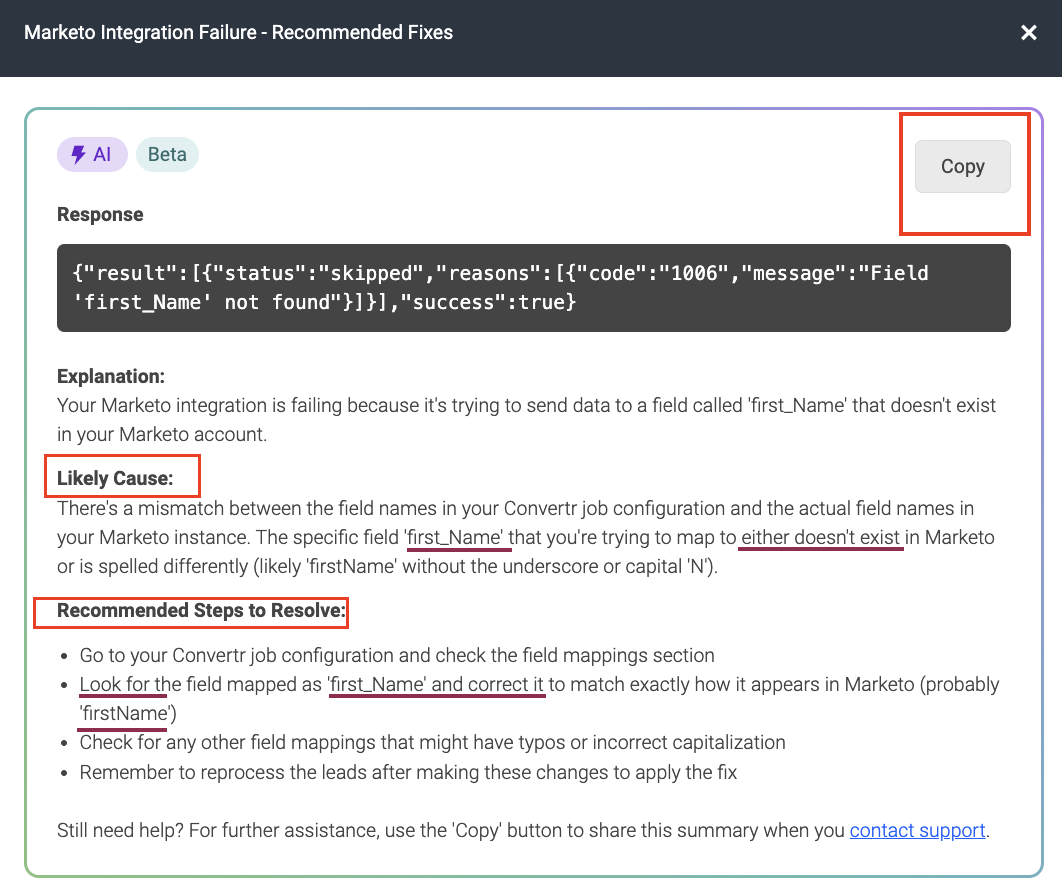 Screenshot of AI powered Recommended Fixes.png