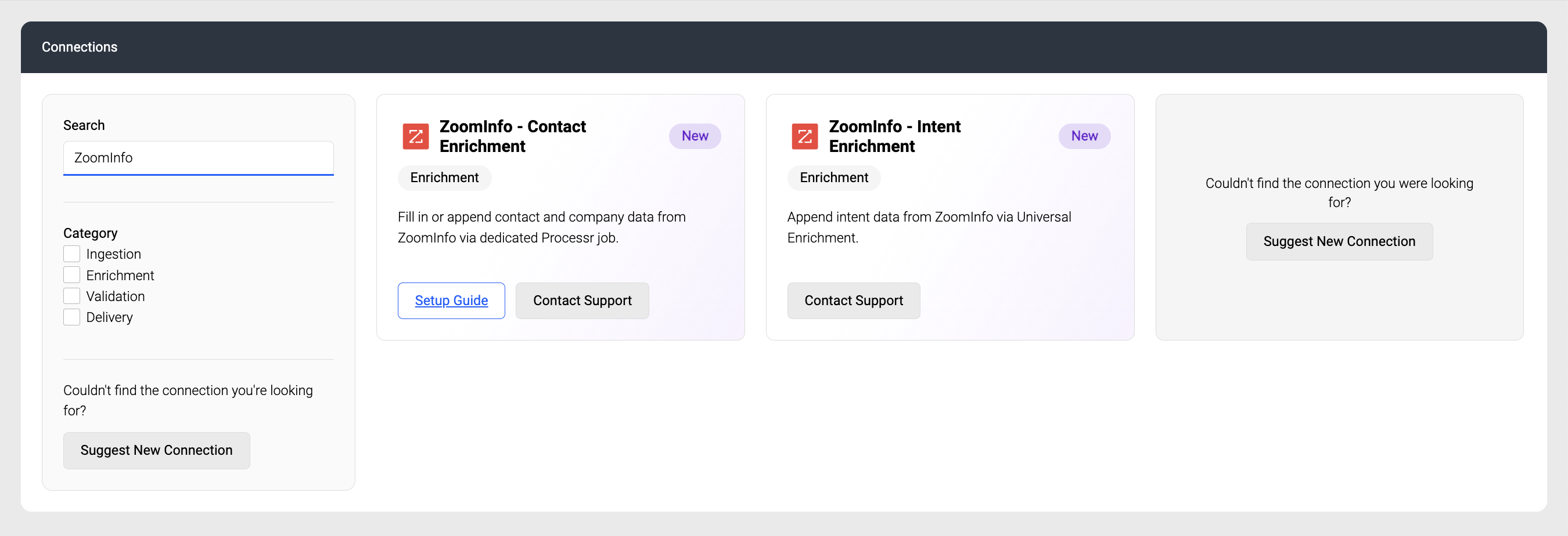 Screenshot of searching by a specific service name