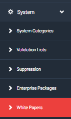 dropdown with the white papers selection highlighted
