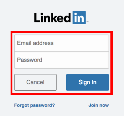 Linkedin login