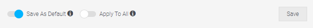 Image of the Custom Table Views modal showing the Save As Default toggle in the On position